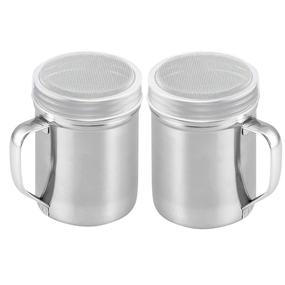2 Pack Powdered Sugar Shaker Duster, Cinnamon Shaker, Fine Mesh Stainless Steel